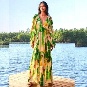 NWT Farm Rio Fresh Banana Maxi Dress